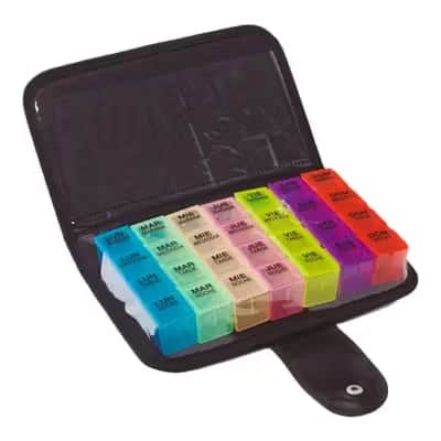 Pastillero Semanal Prim 4 Tomas | Tamaño Grande