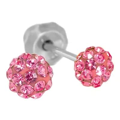 Pendiente Prim Hipoalergénico Rosa | Acero Quirúrgico