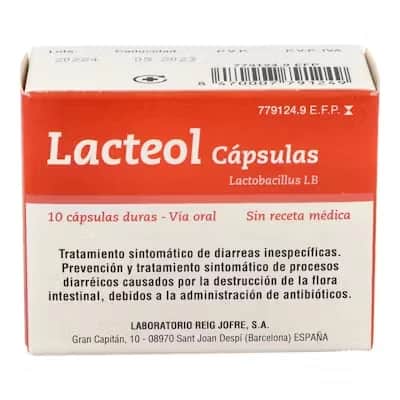 Lacteol 10 cápsulas - Diarreas