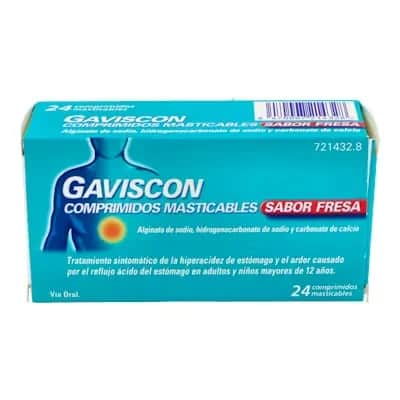 Gaviscon Fresa 24 Comp | Ardor Estómago