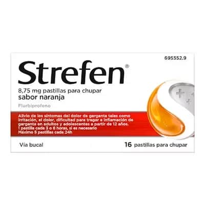 Strefen Naranja 16 Ud | Alivio Dolor de Garganta