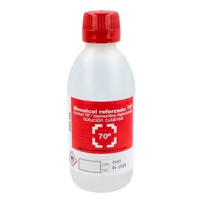 Alcohol Refz Menalcol 70° 250ml - Desinfectante