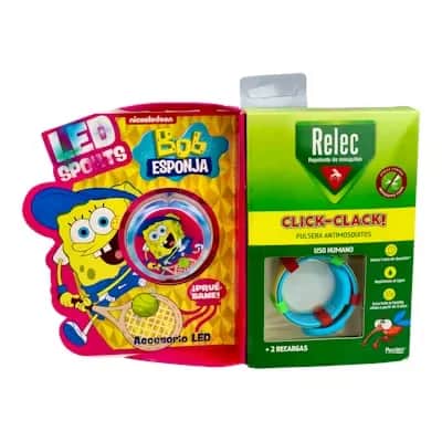 Relec Pulsera Bob Esponja - Repelente Insectos Niños