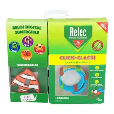Relec Pulsera Mosq Click-Clack Pez | Repelente Niños