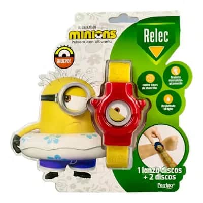 Relec Pulsera Niños Minions Roja - Repelente Mosquitos