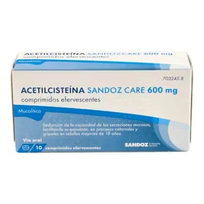 Acetilcisteína Sandoz 600mg | Fluidificante Mucos