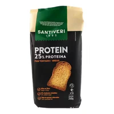 Pan Tostado Proteico Santiveri - Alto en Proteína
