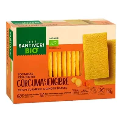 Tostadas Cúrcuma Jengibre | Snack Saludable Bio