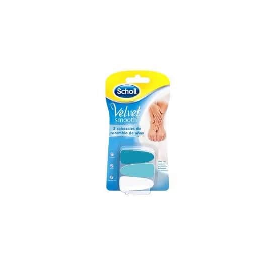 Scholl Velvet Smooth recambios lima electrónica de uñas 3uds