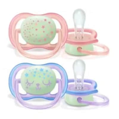 Chupete Avent Classic Ortodont 6-18M - Brilla oscuridad