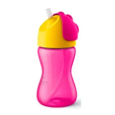 Vaso Avent Pajita Rosa 300ml Niños +12m