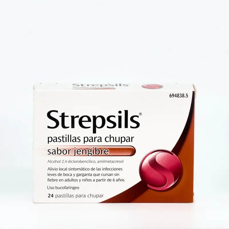 STREPSILS 24 PASTILLAS PARA CHUPAR (SABOR JENGIBRE) --- BAJA