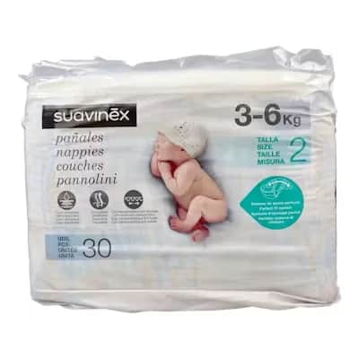 Pañal Suavinex Recién Nacido 3-6 Kg | 30 Un