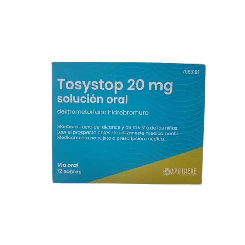 Tosystop 20 Mg Solución Oral, 12 sobres