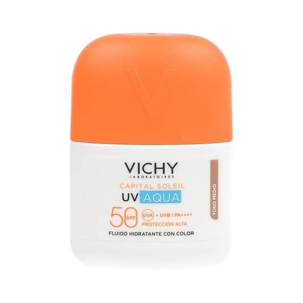 Vichy Capital Soleil Uv Aqua Fluido Hidratante Spf 50 1 Envase 50ml Color Tono Medio