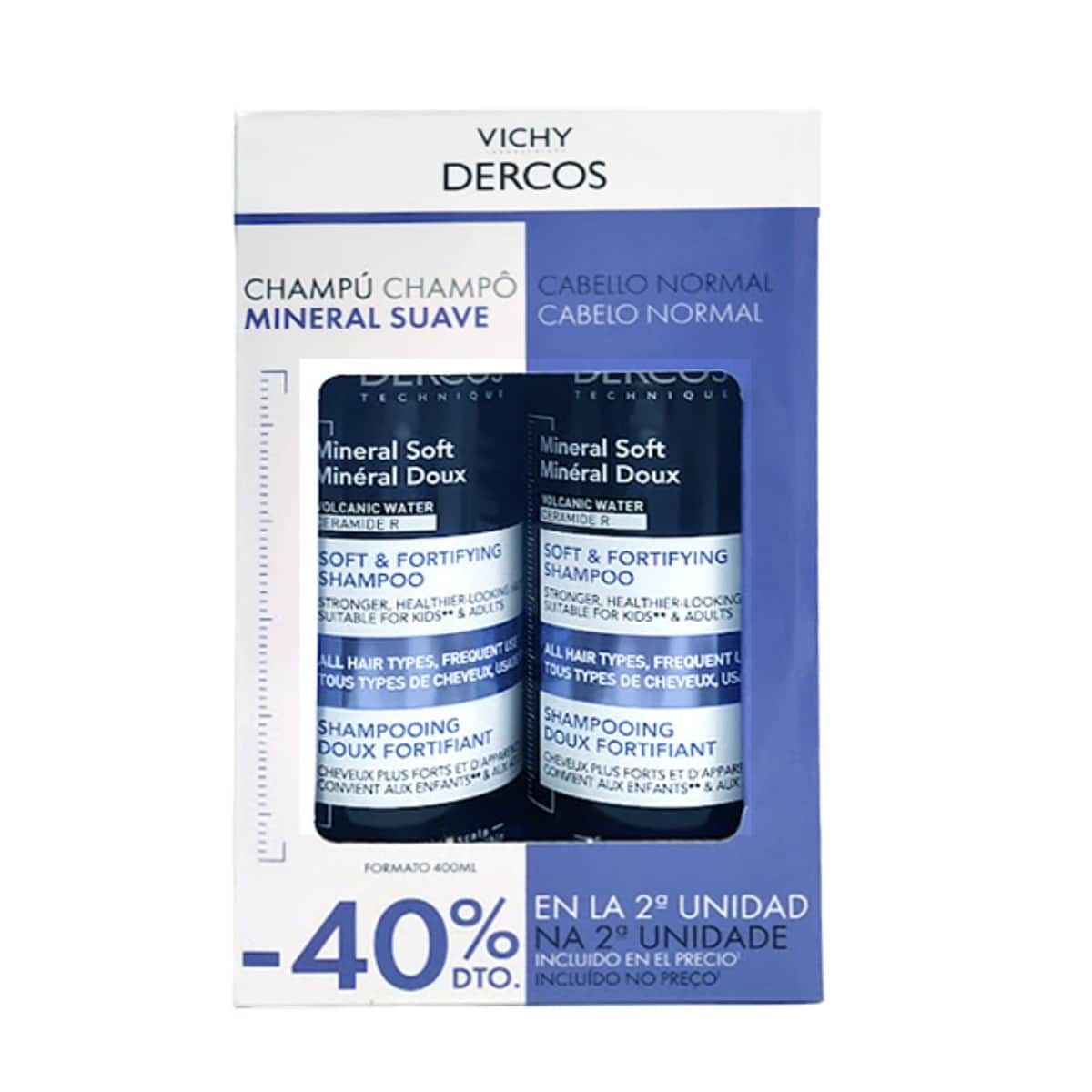 Vichy Dercos Champu Mineral Suave Duplo 2x400ml