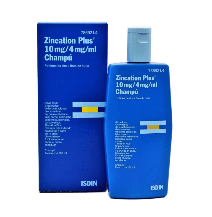 Isdin Zincation Plus 10 mg/ml + 4 mg/ml Champu Medicinal 1 Frasco 200ml
